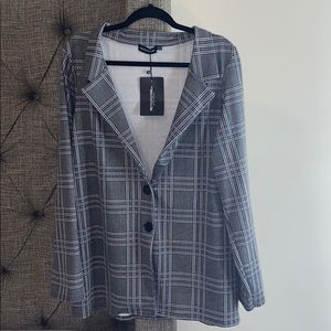 Grey Checkered Blazer